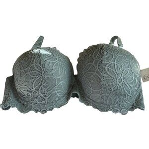 Cato Women's Bra Plus Green Lace Mesh Plus Size 42D Lightly Padded Underwire NWT